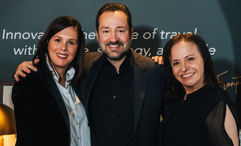 From left, Willa Griffin, leader of First in Service’s (F1S) Canada operations, F1S CEO Fernando Gonzalez and F1S president Erika Reategui at the December opening of F1S's office in Toronto.